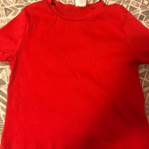 Red crop top